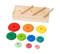 Sharplace Giocattolo ad Anelli impilabili, Torre logica, Gioco Fai da Te, Giocattolo per l'apprendimento precoce, per Bambini Piccoli da 1 a 3 Anni