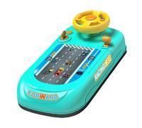 Sharplace Giocattolo con volante, gioco di auto da corsa con musica, giocattoli educativi leggeri per l'apprendimento, simulazione per bambini di 3 anni, Verde