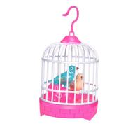 Sharplace Giocattolo per Uccelli cinguettanti, Giocattolo per Gabbia per Uccelli, per Uccelli a induzione attivato dalla Voce, Giocattoli per pappagalli Che, Rosso