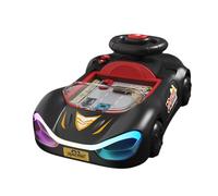 Sharplace Giocattolo volante per bambini con musica e luce, portatile, apprendimento, gioco di di guida per bambini, bambine, Rosso Nero