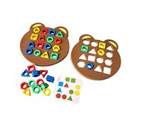 Sharplace Gioco da Tavolo di Abbinamento di Forme Geometriche, Giocattolo Educativo per L'apprendimento E Il Gioco di Abbinamento di Blocchi, Ideale, Doppio