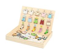 Sharplace Gioco di Ordinamento di Forme E Colori per Bambini, Giocattoli Didattici, Vestiti Appesi, Regalo di Compleanno, Giocattolo Sensoriale in Legno per Bam