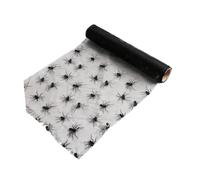 Sharplace Halloween Runner Tavolo Tovaglia Rete Ricamata Centrotavola Decorativo Copritavolo Halloween Artigianale Adatto per Cucina Pranzo Autunno, Ragno