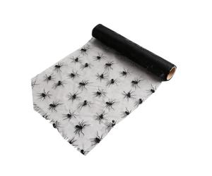 Sharplace Halloween Runner Tavolo Tovaglia Rete Ricamata Centrotavola Decorativo Copritavolo Halloween Artigianale Adatto per Cucina Pranzo Autunno, Ragno