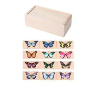 Sharplace in Legno per Bambini, Giocattoli in Legno per Il riconoscimento dei Colori, a Forma di Farfalla per Bambini dai 3 ai 5 Anni