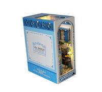 Sharplace Kit fermalibri Fai da Te, Inserti per libreria, Decorazioni per Case delle Bambole in Miniatura, Puzzle 3D in Legno per la casa