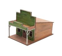 Sharplace Kit Modello di Edificio cittadino in 1/72, Diorama Modello di Scena in Miniatura, Layout di Scenario Fai da Te in Legno Grezzo verniciabile, Negozio di Alimentari