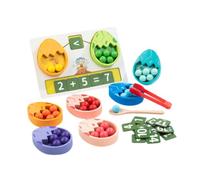 Sharplace Kit per Bambini Piccoli per Ritagliare e smistare Perline, Accessorio per l'apprendimento precoce della Matematica, tavoletta in Legno con Perline