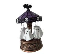 Sharplace Lampada a forma di giostra fantasma, decorazione di Halloween con LED, regalo per festival, artigianato in resina, lampada notturna per libreria,