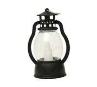 Sharplace Lanterna Elettrica Decorativa a LED con Stile Vintage in Materiale PP Illuminazione Senza Fiamma per Interni Ed Esterni Adatta per Decorazioni Natali, Nero