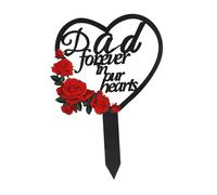 Sharplace Lapide Commemorativa, Palo da Giardino, Decorazione per Cimitero, a Forma di Cuore per Cordoglio, per, Festa, Patio, Cortile, Funerale, per papà