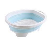 Sharplace Lavabo Lavatoio Pieghevole per Bucato con Asse Bacinella Multiuso in PP Gomma Facile Da Pulire Adatto a Casa Viaggio Lavanderia, Azzurro