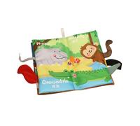 Sharplace Libro per La Prima Infanzia, Coda Della Giungla, Libro di Stoffa, Suoni, Carta, Dispositivo BB Interattivo, Giocattolo di Peluche Tattile E Sensoriale, come descritto, Inglese