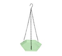 Sharplace Mangiatoia per Uccelli Sospesa, Multiuso, capacità, con Abbeveratoio, Vassoio per Uccelli per Appassionati di Decorazioni E, Verde