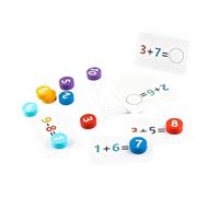 Sharplace Materiali Matematici per La Scuola con Carte E Numeri in Legno, Giocattoli Sensoriali E Sottrazioni per Bambini E Bambine.