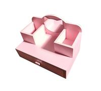 Sharplace Miniatura per Casa delle Bambole in Legno, Mobiletto per Il Trucco 1:12 con Specchio per L'arredamento della Casa delle Bambole