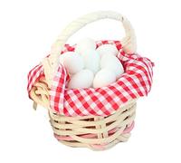 Sharplace Modellini in Miniatura di Cestini per Uova per Case delle Bambole in 1:12 - Perfetti per I Collezionisti, Bianco d'uovo