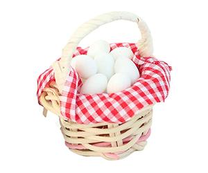 Sharplace Modellini in Miniatura di Cestini per Uova per Case delle Bambole in 1:12 - Perfetti per I Collezionisti, Bianco d'uovo