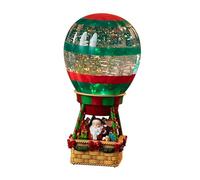 Sharplace Pallone di neve con mongolfiera e canzoni musicali illuminate per donne e colleghe, Babbo Natale