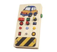 Sharplace Pannello di Lavoro per L'interruttore della Luce, Gioco, Pannello di Controllo in Legno, Sviluppo delle capacità Motorie di Base per Ba, Macchina