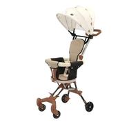 Sharplace Passeggino Pieghevole bidirezionale con Cuscino e tendalino, Compatto, Si Adatta al Bagagliaio dell'auto per Un utilizzo immediato e Portatile, Marrone