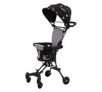 Sharplace Passeggino Pieghevole bidirezionale con Cuscino e tendalino, Compatto, Si Adatta al Bagagliaio dell'auto per Un utilizzo immediato e Portatile, Nero