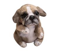 Sharplace Peluche a Forma di Cane da 20 Cm per Divano, Realistico E Adorabile, Ideale Come Decorazione, Regalo per Adulti, Ragazzi E Ragazze, Cachi