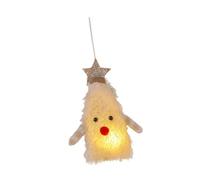 Sharplace Pendente Natalizio Addobbo Da Appendere Ornamento Luminoso Oggetto Decorativo Miniatura per Feste Realizzato in Tessuto di Poliestere Adatto per Decor, Bianco