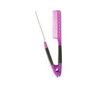 Sharplace Pettine lisciante per capelli, strumento per parrucchieri, pettine pieghevole a forma di V resistente al calore per lo styling dei capelli, per uso, Viola
