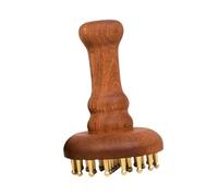 Sharplace Pettine per massaggio in legno, in ottone, per salone di bellezza, per la casa, spazzola ergonomica per capelli per adulti, strumento per i meridiani,