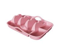 Sharplace Piatto Porta Taco in Silicone con Doppio Scomparto per Salse Supporto per Gusci Taco Rigidi E Morbidi Vassoio con Base Stabile Facile Da Pulire Adatto, Rosa