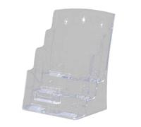 Sharplace Porta Brochure in Acrilico, Espositore per Biglietti Da Visita, Volantini, Libretti, Supporto Da Scrivania O Da Parete per Hotel, Reception E Riunioni, A4 3 livelli