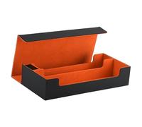 Sharplace Porta Carte, Contenitore per Carte da Gioco, Organizer Robusto di con Spazio per Oltre 600 Carte, Porta Carte con Custodia Standard, Nero Arancione