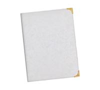 Sharplace Porta menu per ristorante, cartellina porta menu in similpelle con angoli in metallo, formato A4, elegante libro per da 12 visualizzazioni, per bar, Bianco