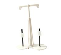 Sharplace Portafilo doppio, supporto per filo, supporto versatile per filo, porta rocchetto per ricamo, per appassionati di cucito e quilting, Bianco