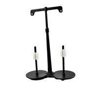 Sharplace Portafilo doppio, supporto per filo, supporto versatile per filo, porta rocchetto per ricamo, per appassionati di cucito e quilting, Nero