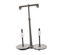 Sharplace Portafilo doppio, supporto per filo, supporto versatile per filo, porta rocchetto per ricamo, per appassionati di cucito e quilting, Grigio