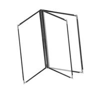 Sharplace Portamenu per Ristorante, 9,06"x12,6" in Metallo Decorativo, con Cornice in Similpelle, Trasparente, per Cibo E Bevande, 3 Gira Pagina 6 Visualizza