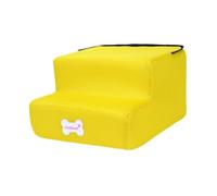 Sharplace Rampa per 2 livelli, pendenza delicata, scala per animali resistente ai graffi, multifunzionale per uso interno, divano, divano, cani, Giallo