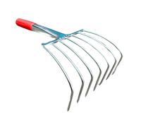Sharplace Rastrello da Giardino, Coltivatore Leggero per Dissodare Il Terreno, Attrezzo da Giardinaggio per Lavori in Spiaggia, Prato E Cortile, 7 Denti