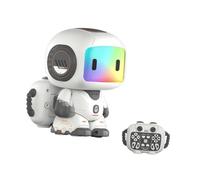 Sharplace Robot Giocattolo telecomandato, Giocattolo educativo con Registrazione, luci e Musica, Regolazione Intelligente del Volume su 3 Livelli, Ricaricabile, Grigio