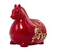 Sharplace Salvadanaio a Forma di Statua di Cavallo, salvadanaio, Souvenir di Capodanno, salvadanaio con Ornamento Cinese per L'Anno del Cavallo 2026, per, Rosso, S