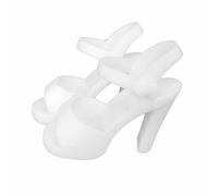 Sharplace Sandali Bambola Tacchi Accessori Scarpe Miniatura Materiale Robusto Facili da Utilizzare per Collezionisti Hobbisti Esposizione, Bianco, 1/4 Sandali