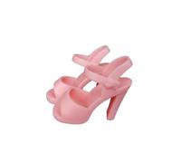 Sharplace Sandali Bambola Tacchi Accessori Scarpe Miniatura Materiale Robusto Facili da Utilizzare per Collezionisti Hobbisti Esposizione, Rosa, Sandali 1/4