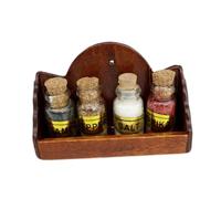 Sharplace Scaffale Da Parete Delle Bambole con 4 Vasetti Condimenti per La Vita Decorazione Della Cucina