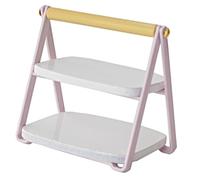 Sharplace Scaffale per Frutta, Accessori per casa delle Bambole, portapane, espositore per Cibo in Miniatura, scaffale portaoggetti per Cucina di casa 1/8, Rosa