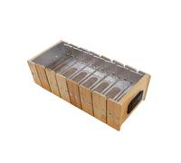 Sharplace Scatola per spinale, porta bruciatore di, massaggio con punti in bambù e acciaio, regali versatili, scatola portatile, Piccolo Senza