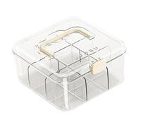 Sharplace Scatola Porta Carte da Gioco Trasparente con Maniglia e Coperchio, Pratico Organizer per Carte rigide.