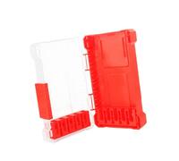 Sharplace Scatola Portaoggetti per Punte Da Trapano con Divisori Rimovibili, Custodia Professionale Portatile Multiuso per Piccoli Pezzi Vuota per Giardino, Red M