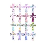 Sharplace Segnalibro Croce con Pagine Fermo Magnetico Versetti Biblici Ispirazione Cristiana Pratico Accessorio Compatto Adatto per Studio Della Bibbia E Decora, Style C